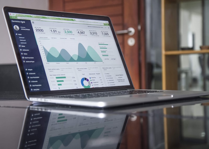 Marketing analytics on a laptop